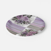 Assiettes En Carton Aquarelle. Patchwork. (Angle)