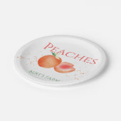 Assiettes En Carton Aquarelle Peaches Plaques de papier (Angle)