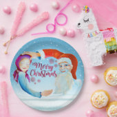 Assiettes En Carton Aquarelle peinte à la main (Fête)