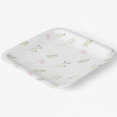 Assiettes En Carton Aquarelle Petit Fleur sauvage (Angulaire)