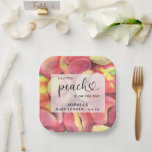 Assiettes En Carton Aquarelle Petite pêche est sur le chemin baby show<br><div class="desc">Aquarelle mignonne "La petite pêche est en route". Motif et feuille - Baby shower Invitation. Éléments correspondants disponibles.</div>