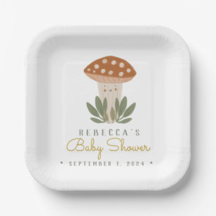 Assiettes En Carton Aquarelle Petits champignons Naples