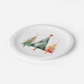 Assiettes En Carton Aquarelle Pins de Noël (Angle)