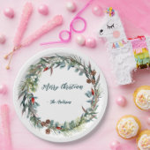 Assiettes En Carton Aquarelle Plaque de papier à papier en bois (Fête)