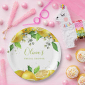 Assiettes En Carton Aquarelle Plaque en papier citron (Fête)