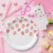 Assiettes En Carton Aquarelle Plaques de papier fraise (Fête)