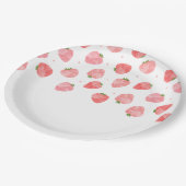 Assiettes En Carton Aquarelle Plaques de papier fraise (Angle)