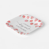 Assiettes En Carton Aquarelle Plaques de papier fraise (Angulaire)