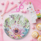 Assiettes En Carton Aquarelle Plaques de papier succulent (Fête)