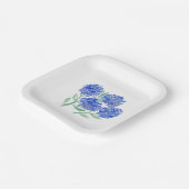 Assiettes En Carton Aquarelle, plaques en papier hydrangée (Angulaire)