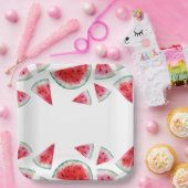 Assiettes En Carton Aquarelle Plaques en papier pastèque (Fête)