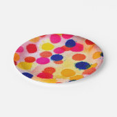 Assiettes En Carton Aquarelle pois cercles mignons (Angle)