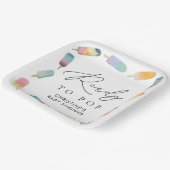 Assiettes En Carton Aquarelle Popsicle Prêt à Pop Baby shower (Angulaire)