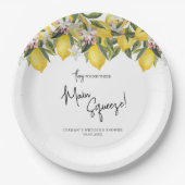 Assiettes En Carton Aquarelle principale Squeeze trouvée Floral Citron (Devant)