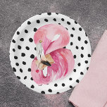 Assiettes En Carton Aquarelle rose exotique moderne Flamant rose & poi<br><div class="desc">Aquarelle rose exotique moderne Flamant rose & points</div>