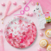 Assiettes En Carton Aquarelle rose Hydrangea (Fête)