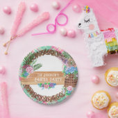 Assiettes En Carton Aquarelle Rustique Fleur Wreath Happy Pâques (Fête)