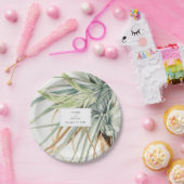 Assiettes En Carton Aquarelle Rustique Neutral Boho Mariage botanique (Fête)