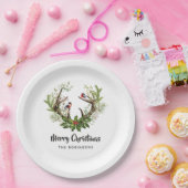 Assiettes En Carton Aquarelle Rustique Reinder fête de Noël (Fête)