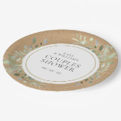 Assiettes En Carton Aquarelle rustique Verdure Feuille Couples Douche (Angle)