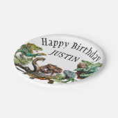 Assiettes En Carton Aquarelle Serpent Reptile d'anniversaire (Angle)