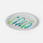 Assiettes En Carton Aquarelle simienne arbres de Noël (Angle)