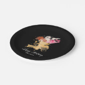 Assiettes En Carton Aquarelle Splatter Anniversaire Glace (Angle)