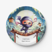 Assiettes En Carton Aquarelle Spy Ninja (Devant)