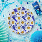 Assiettes En Carton Aquarelle sur Denim Blue (Fête)