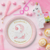 Assiettes En Carton Aquarelle Swan Princess 2e Plaque Papier Anniversa (Fête)