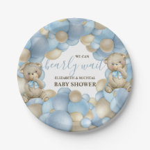 Aquarelle Teddy Bear Balloon Thème Plaque papier