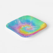 Assiettes En Carton Aquarelle Teinture Motif Plaques papier (Angulaire)