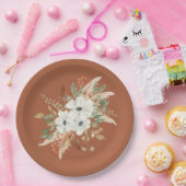 Assiettes En Carton Aquarelle Thanksgiving Chute Florale (Fête)