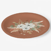 Assiettes En Carton Aquarelle Thanksgiving Chute Florale (Angle)