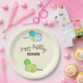 Assiettes En Carton Aquarelle Thème Pickleball Fête d'anniversaire (Fête)