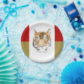 Assiettes En Carton Aquarelle Tiger Head (Fête)