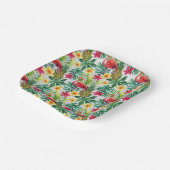 Assiettes En Carton Aquarelle tropicale (Angulaire)