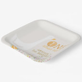 Assiettes En Carton Aquarelle Une oie soie Fleur sauvage 1er anniversa (Angulaire)