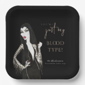 Assiettes En Carton Aquarelle Vampiress Fantastique Plaques en papier  (Recto)