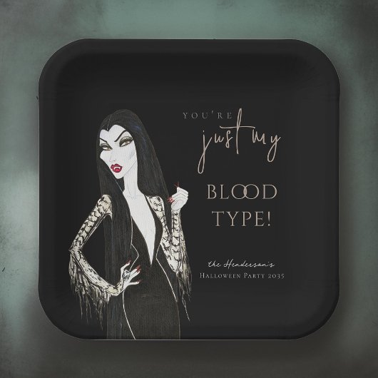 Assiettes En Carton Aquarelle Vampiress Fantastique Plaques en papier