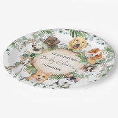 Assiettes En Carton Aquarelle Verdure Chien Chien Chien Baby shower Pa (Angle)