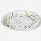 Assiettes En Carton Aquarelle Verdure Première Communion sainte (Angle)