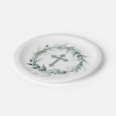 Assiettes En Carton Aquarelle Verdure Transcommunion croisée (Angle)