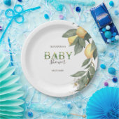 Assiettes En Carton Aquarelle Vert citron (Fête)