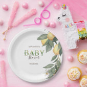 Assiettes En Carton Aquarelle Vert citron (Fête)