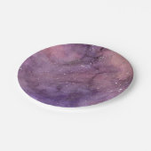 Assiettes En Carton Aquarelle violette Galaxy (Angle)