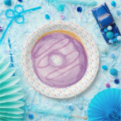 Assiettes En Carton Aquarelle violette Sperbets et arroses congelés (Fête)