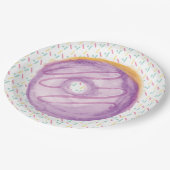 Assiettes En Carton Aquarelle violette Sperbets et arroses congelés (Angle)