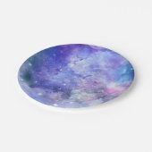Assiettes En Carton Aquarelle violette Starry Sky Space Lover Galaxy (Angle)