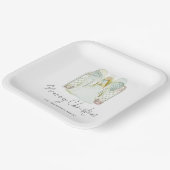 Assiettes En Carton Aquarelle Whimsical Angel Joyeux Script de Noël (Angulaire)